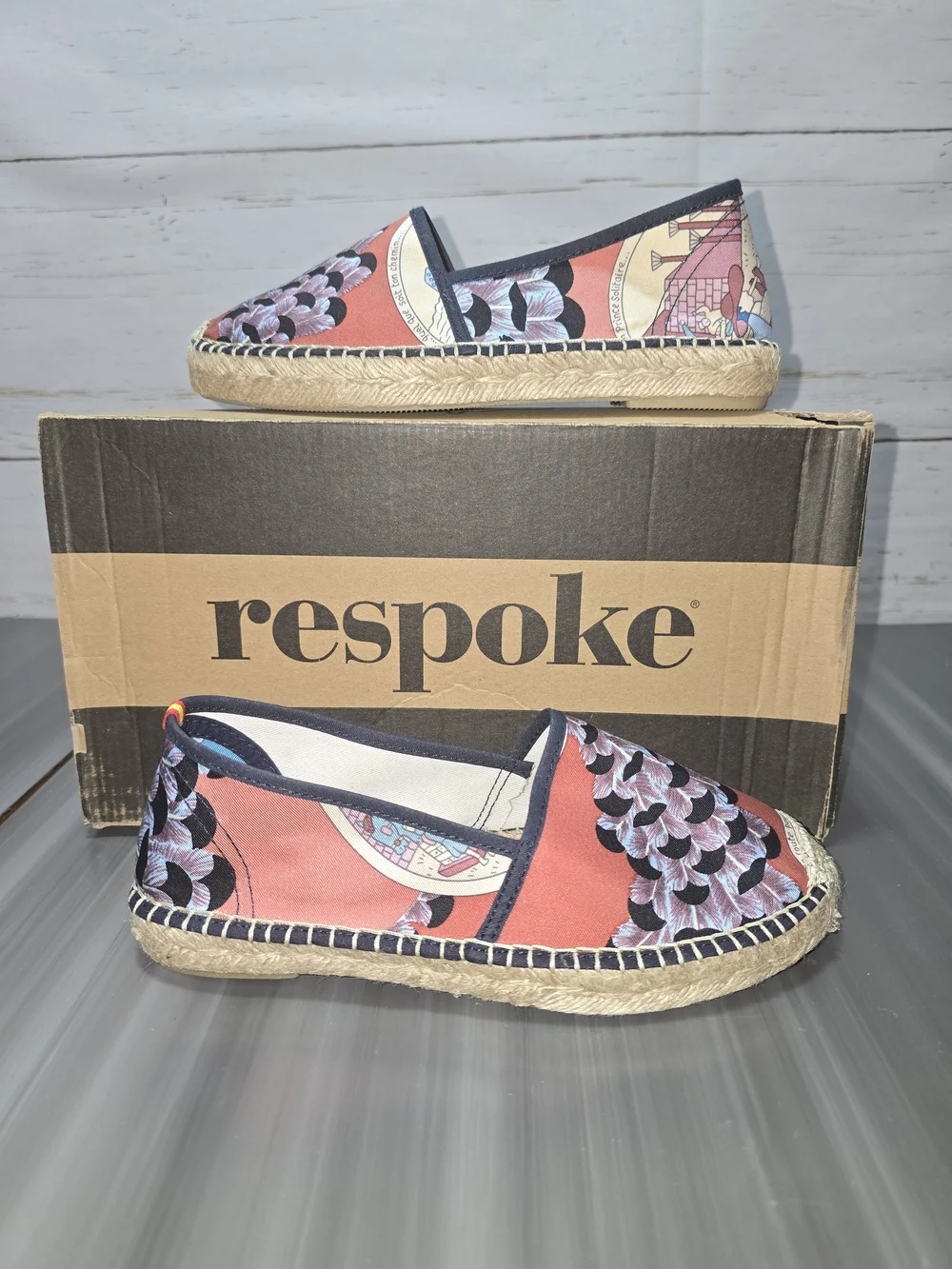 Luxury New In Box Respoke Classic Espadrilles- Size 36 US 5.5/6 Silk Hermes $575